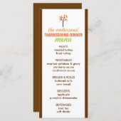 感謝祭の秋の木のメニュー メニュー (正面/裏面)