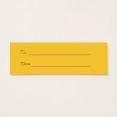 感謝祭の秋の木の贈り物ラベル (裏面)