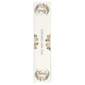 感謝祭の秋の水の色ボホフローラリース ショートテーブルランナー (正面)