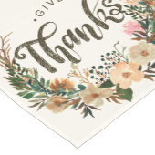 感謝祭の秋の水の色ボホフローラリース ショートテーブルランナー (コーナー)