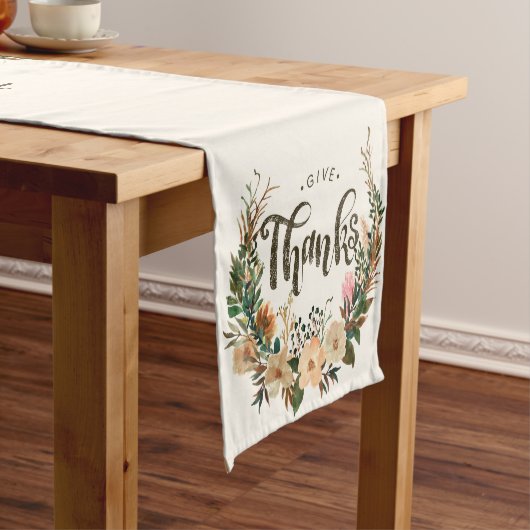 感謝祭の秋の水の色ボホフローラリース ショートテーブルランナー (インサイチュ)