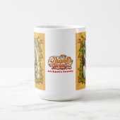 感謝祭の秋の秋メープルリーフ&ひまわり コーヒーマグカップ (中央)