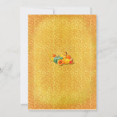 感謝祭の秋の秋メープル葉ズとカボチャ 招待状 (裏面)