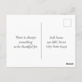 感謝祭の秋の紅葉の筆アート ポストカード (裏面)