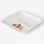 感謝祭の秋の素朴紅葉 ペーパープレート (傾斜あり)