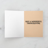 感謝祭の秋の葉のグリーティングカード カード (内部)