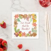 感謝祭の秋の葉のブラシ芸術 スタンダードカクテルナプキン (インサイチュ)