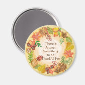 感謝祭の秋の葉のブラシ芸術 マグネット (正面/裏面)