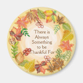 感謝祭の秋の葉のブラシ芸術 マグネット