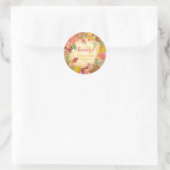 感謝祭の秋の葉のブラシ芸術 ラウンドシール (バッグ)