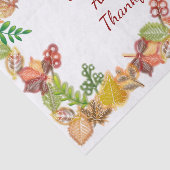 感謝祭の秋の葉のブラシ芸術 薄葉紙 (詳細)