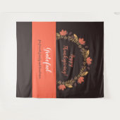 感謝祭の秋の葉の写真用背景 タペストリー (正面(横))