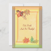 感謝祭の秋の葉を描く 招待状 (裏面)