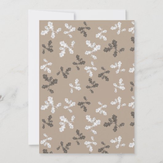 感謝祭の秋の葉葉の茶色の草原 招待状