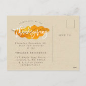 感謝祭の秋の葉 シーズンポストカード (裏面)