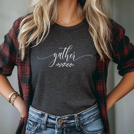 感謝祭の秋ボタニカルミニマリストを収集 トライブレンドＴシャツ