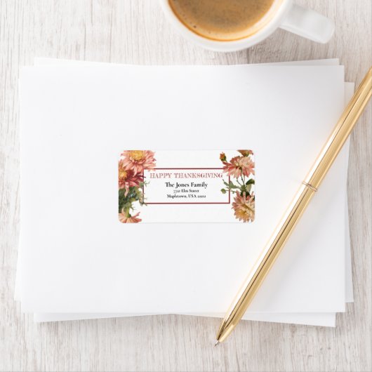 感謝祭の秋菊 ラベル (インサイチュ)