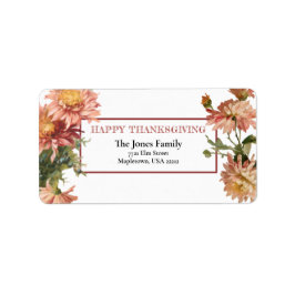 感謝祭の秋菊 ラベル