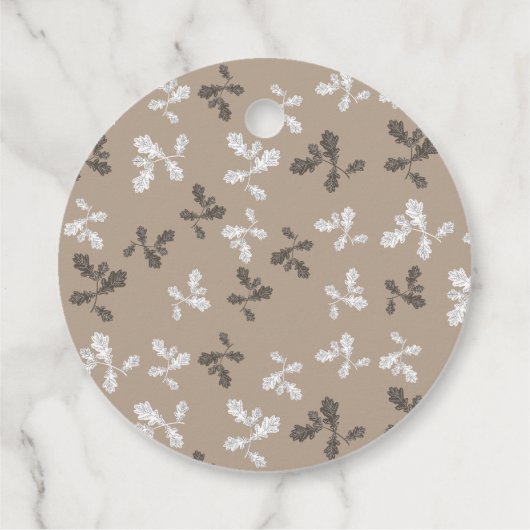 感謝祭の秋葉葉の茶色の格子縞 フェイバータグ (裏面)