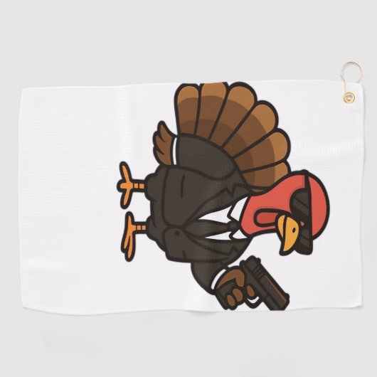 感謝祭の秘密エージェントクラシックトルコTシャツ ゴルフタオル (横)