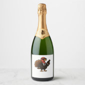 感謝祭の秘密エージェントクラシックトルコTシャツ スパークリングワインラベル (正面)