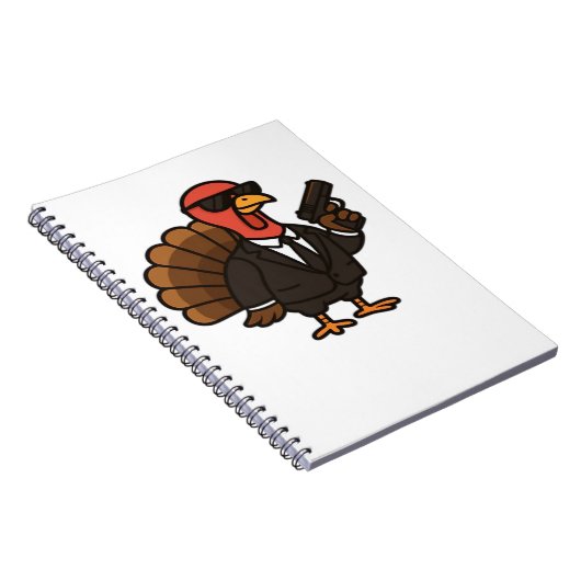 感謝祭の秘密エージェントクラシックトルコTシャツ ノートブック (右側)