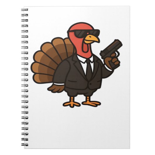感謝祭の秘密エージェントクラシックトルコTシャツ ノートブック (正面)
