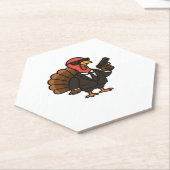 感謝祭の秘密エージェントクラシックトルコTシャツ ペーパーコースター (アングル)