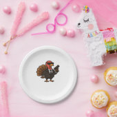 感謝祭の秘密エージェントクラシックトルコTシャツ ペーパープレート (パーティー)