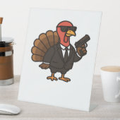 感謝祭の秘密エージェントクラシックトルコTシャツ 台座サイン (インサイチュ)