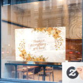 感謝祭の窓にしがみつく ウィンドウサイン (カフェ窓)