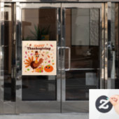 感謝祭の窓にしがみつく ウィンドウサイン (オフィスドア)