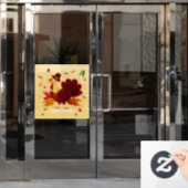 感謝祭の窓にしがみつく ウィンドウサイン (オフィスドア)