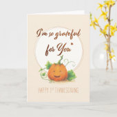 感謝祭の第1カード カード (黄色い花)