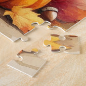 感謝祭の紅葉でスフィンクス猫 ジグソーパズル (側面)