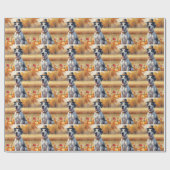 感謝祭の紅葉で大きなデーン ラッピングペーパー (フラット)