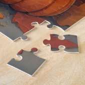 感謝祭の紅葉のペルシャ猫 ジグソーパズル (側面)