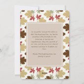 感謝祭の紅葉シンプルスクリプトの写真 シーズンカード (裏面)