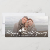 感謝祭の紅葉シンプルスクリプトの写真 シーズンカード (正面)