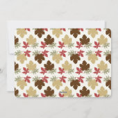 感謝祭の紅葉シンプルスクリプトの写真 シーズンカード (裏面)