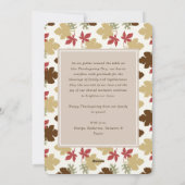 感謝祭の紅葉シンプルスクリプトの写真 シーズンカード (裏面)