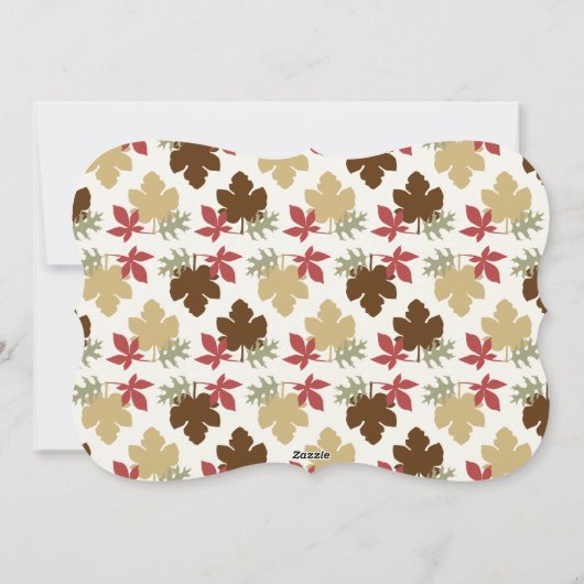 感謝祭の紅葉シンプルスクリプトの写真 シーズンカード (裏面)