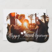 感謝祭の紅葉シンプルスクリプトの写真 シーズンカード (正面)