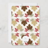 感謝祭の紅葉ブラシ付きスクリプトフォト シーズンカード (裏面)