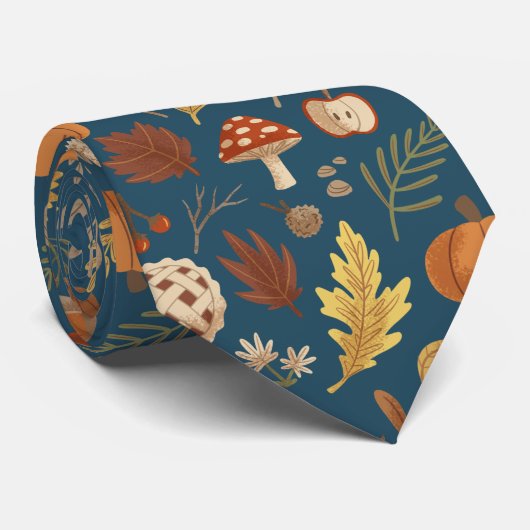 感謝祭の紅葉 ネクタイ (ロール)