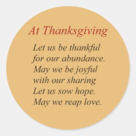 感謝祭の紅葉 ラウンドシール
