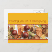 感謝祭の群葉を恋しく思います シーズンポストカード (正面/裏面)