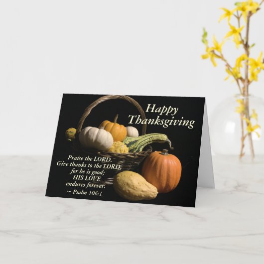 感謝祭の聖なる書物、経典は主への感謝を与えます、 カード (黄色い花)