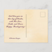 感謝祭の聖書の一節：フィリピ書4:6-7 秋 ポストカード (裏面)