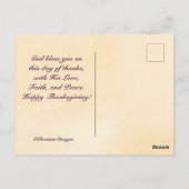 感謝祭の聖書の一節：フィリピ書4:6-7 秋 ポストカード (裏面)